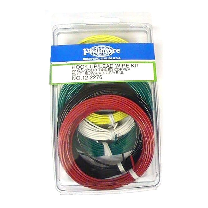 Philmore 12-2276 125ft 22AWG Solid Tinned Copper Hook Up Wire Kit - Black, White, Red, Green, Yellow