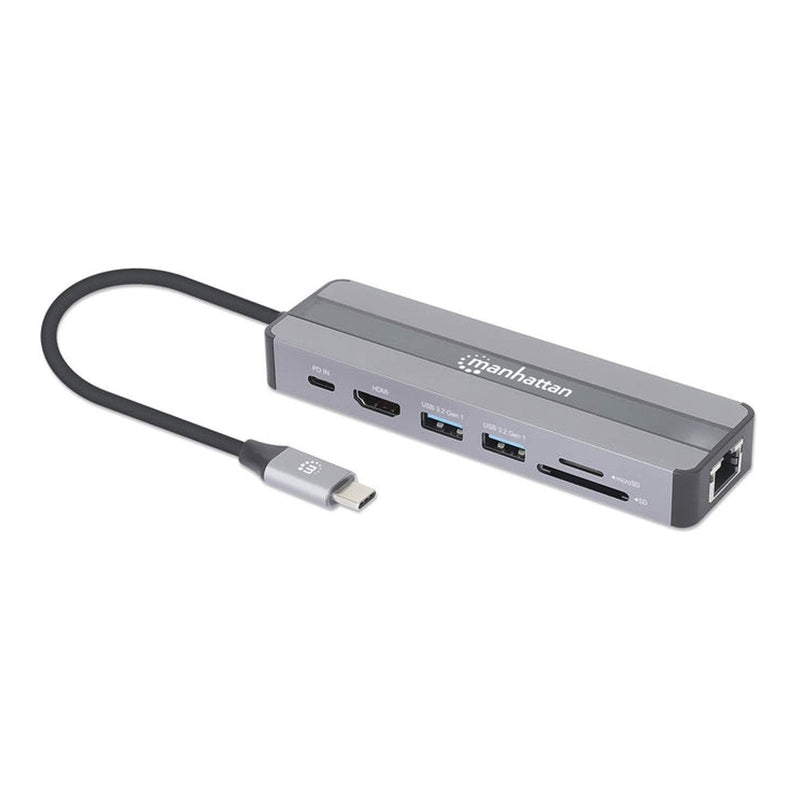 Manhattan 153928 USB-C 7-in-1 Docking Station with Power Delivery
