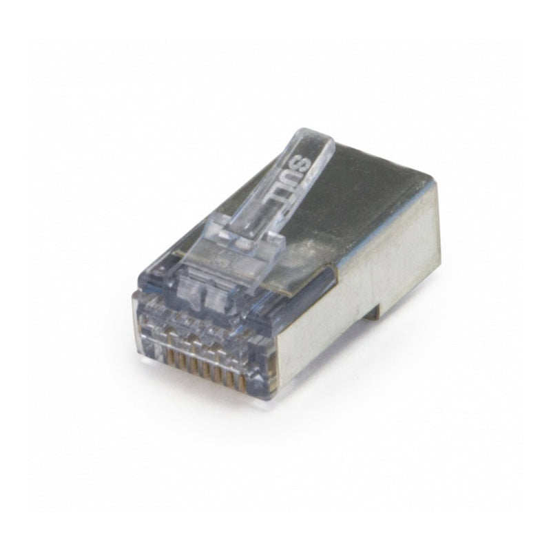Platinum Tools ezEX38 Shielded RJ45 Internal Ground Connectors (Cat5e 24 AWG), 25/Clamshell.