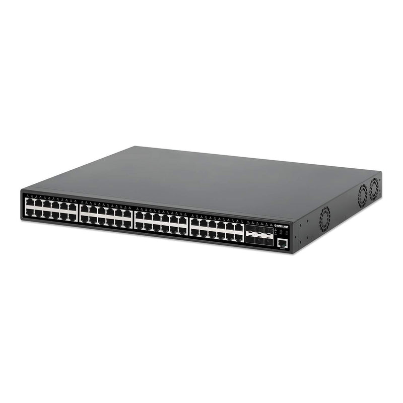 Intellinet 561969 54-Port L2+ Fully Managed PoE+ Gigabit Switch with 6 SFP+ Uplinks