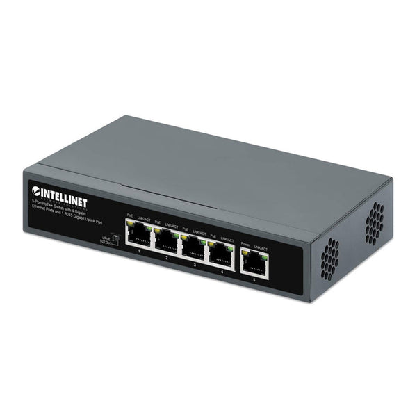 Intellinet Intellinet 562010 5-Port PoE++ Switch with 4 Gigabit Ethernet Ports and 1 RJ45 Gigabit Uplink Port Default Title
