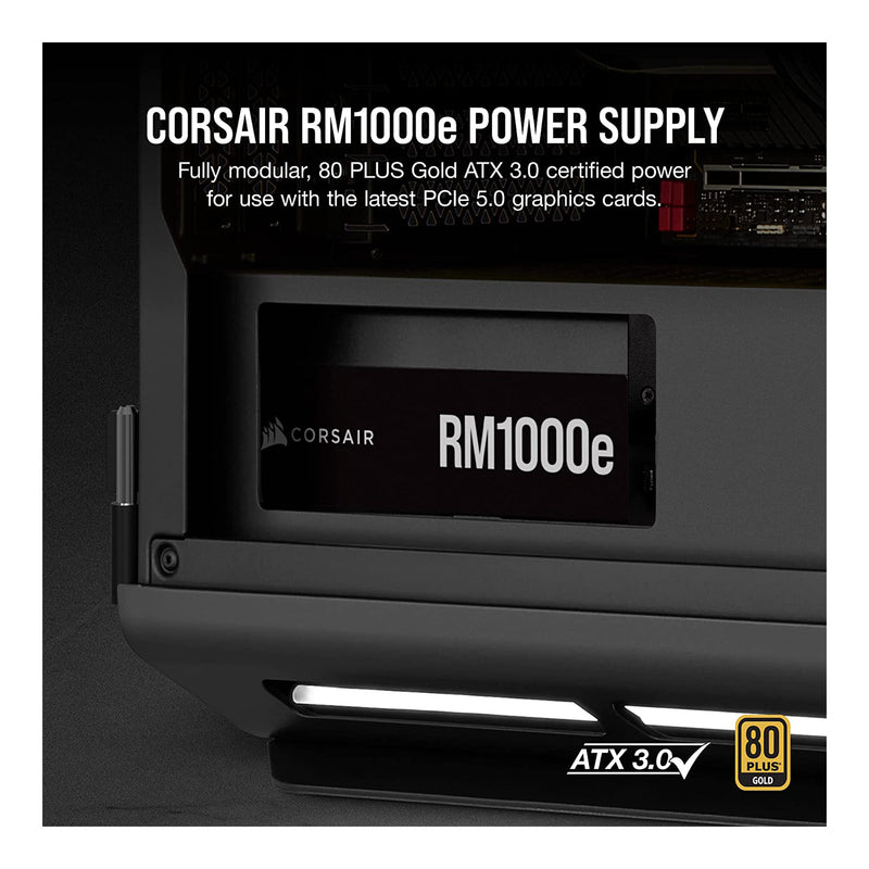 CORSAIR CP-9020264-NA RM1000e Fully Modular Low-Noise ATX RMe Power Supply - 1000W