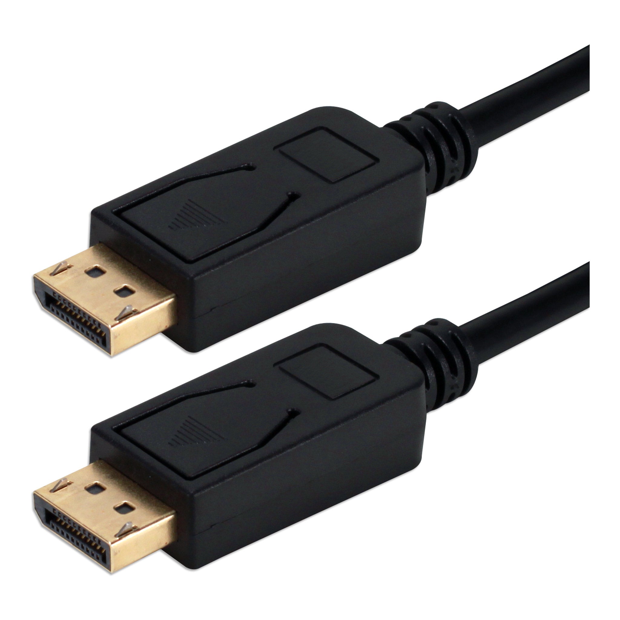 QVS DisplayPort Male to DisplayPort Male 8K UltraHD Video Cable w/ Latches  6 ft. - Black - Micro Center