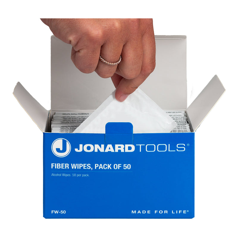 Jonard Tools FW-50 Fiber Wet Wipes - 50-Pack