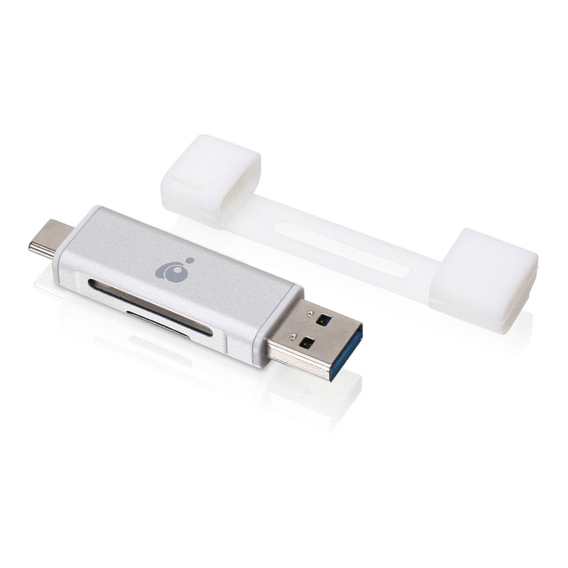 IOGEAR GFR3C12 USB-C Duo Mobile Device Card Reader/Writer