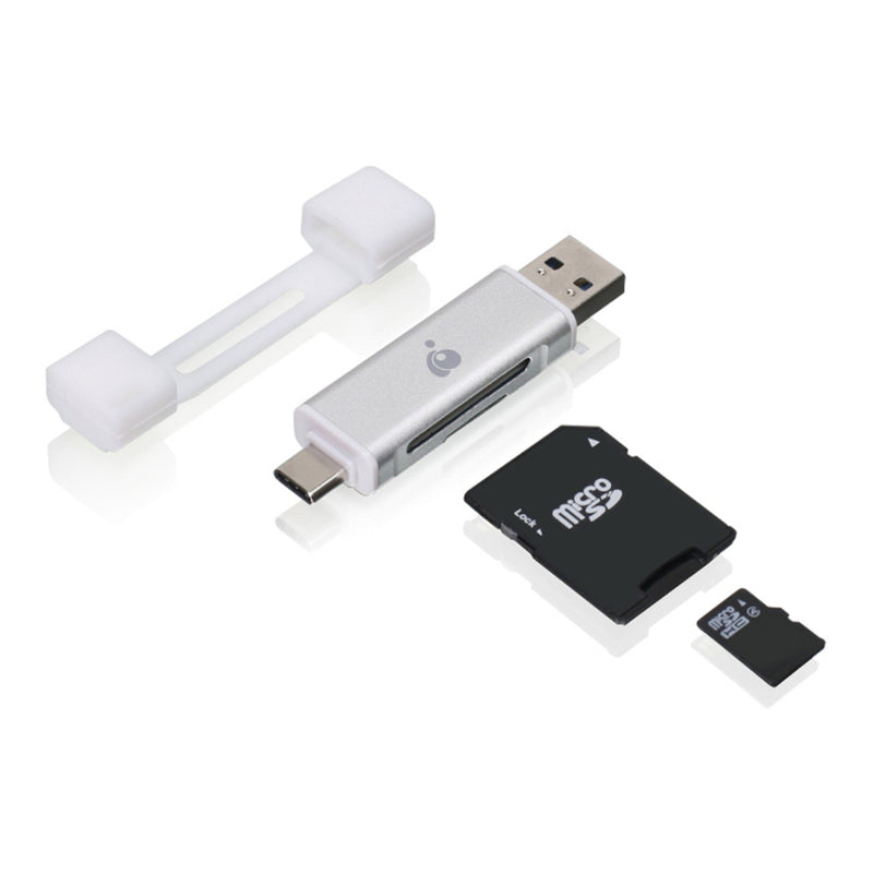 IOGEAR GFR3C12 USB-C Duo Mobile Device Card Reader/Writer