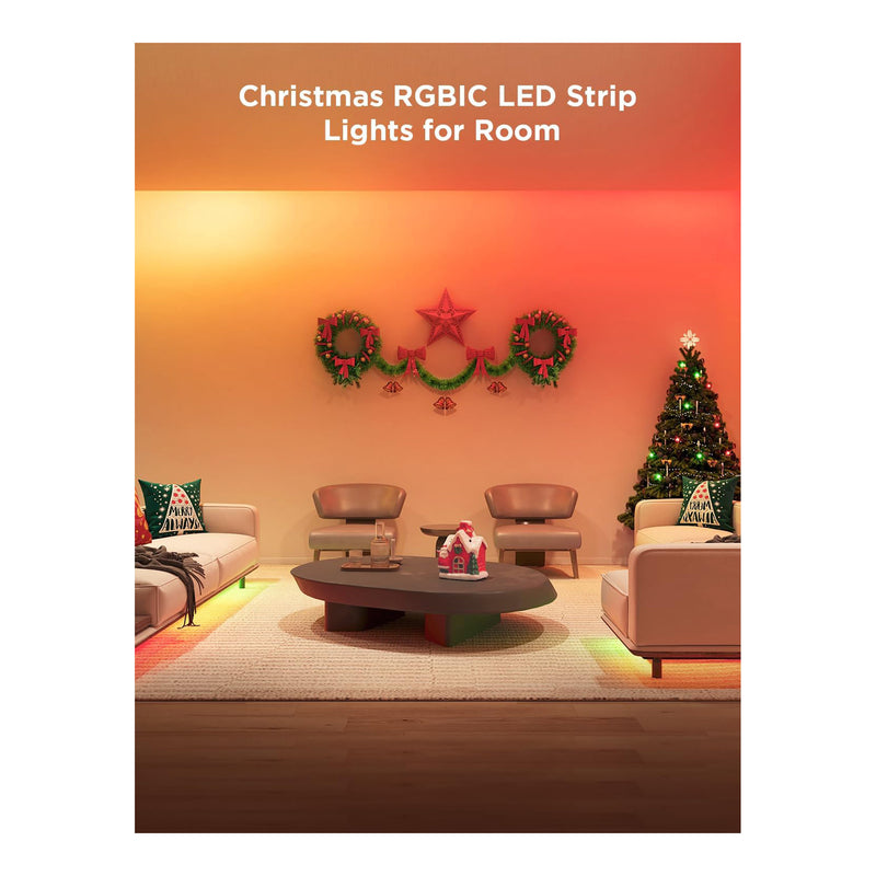 Govee H617A1D1 16.4ft Indoor RGBIC Smart LED Strip Lights
