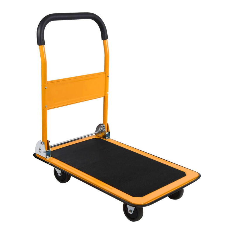 Altex Preferred MFG 4-Wheel Foldable Platform Truck Push Cart with 330lbs Capacity - Yellow