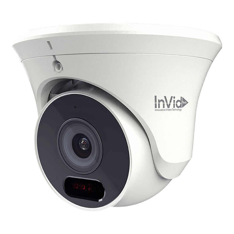 InVidTech PRT-P8TXIR28-AI 8MP 2.8mm Protect Series Outdoor Turret IP Camera - DC12V/PoE