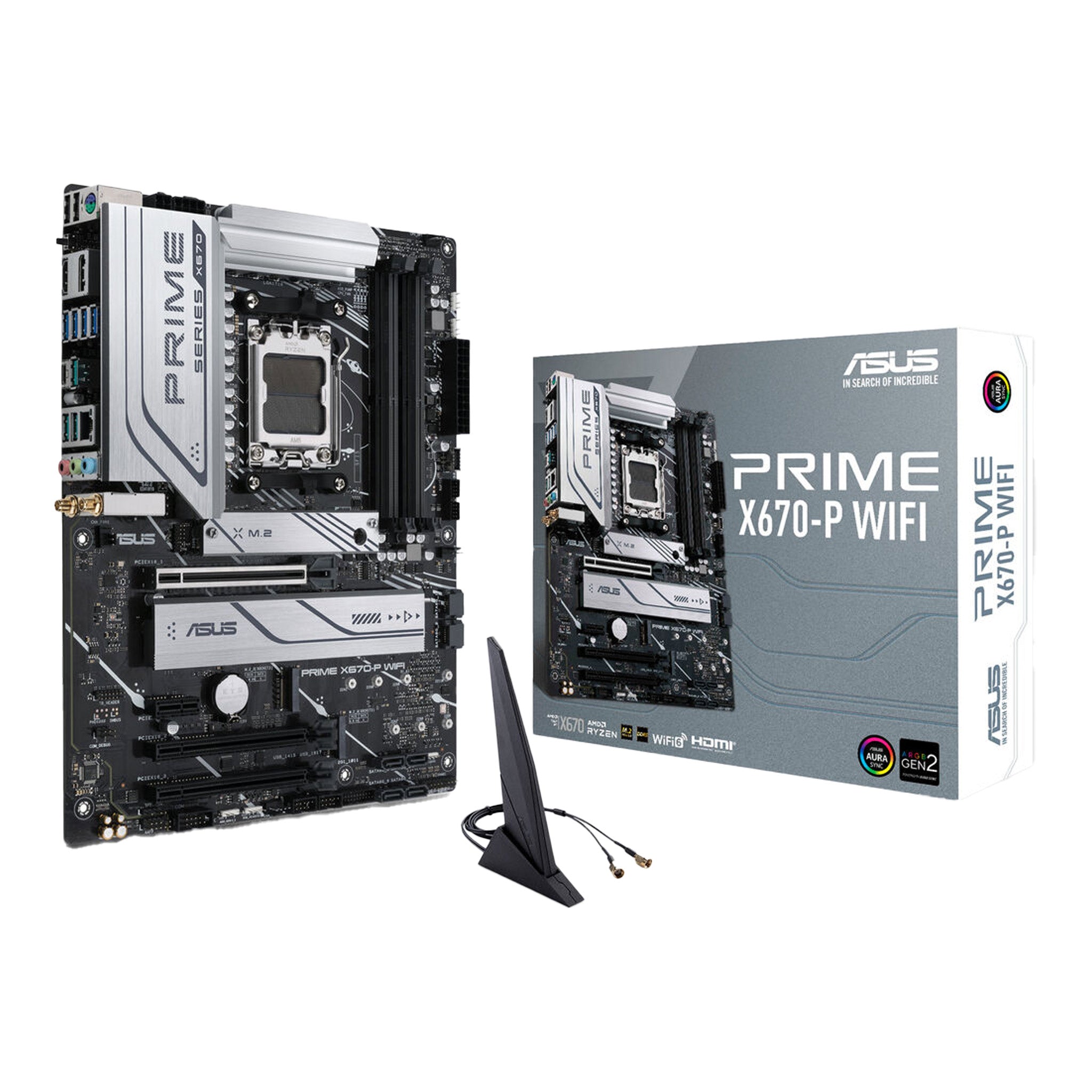 ASUS Prime X670-P WiFi 6 802.11ax AMD AM5 Ryzen ATX Desktop Motherboar