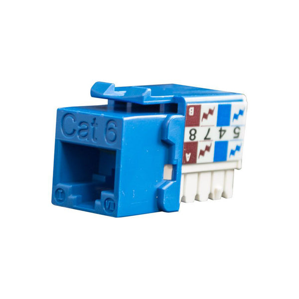Simply45 Simply45 S45-3690BL Cat6 Unshielded 90 Degree 110 Punch Down Keystone Jack – Blue Default Title
