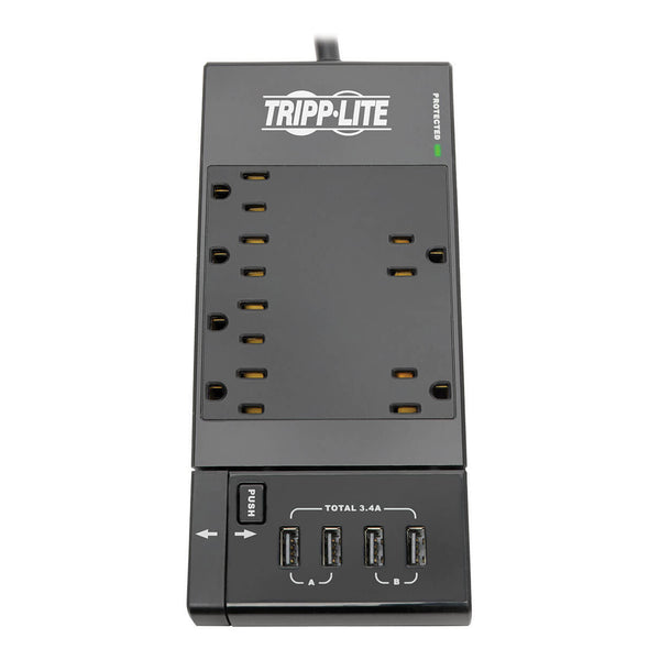 Tripp Lite Tripp Lite TLP66USBR 6-Outlet 4 USB Ports 1080 Joules Protect It! Surge Protector - Black Default Title
