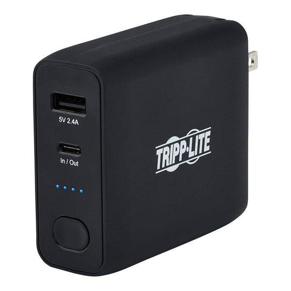 Tripp Lite Tripp Lite UPBW-05K0-1A1C 2-Port 5000mAh Portable Mobile Power Bank and USB Battery Wall Charger Combo - Black Default Title
