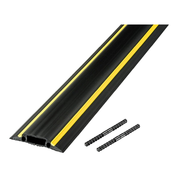 D-Line D-Line US/FC83H 6ft Medium Duty Floor Cord Cover - Black/Yellow Default Title

