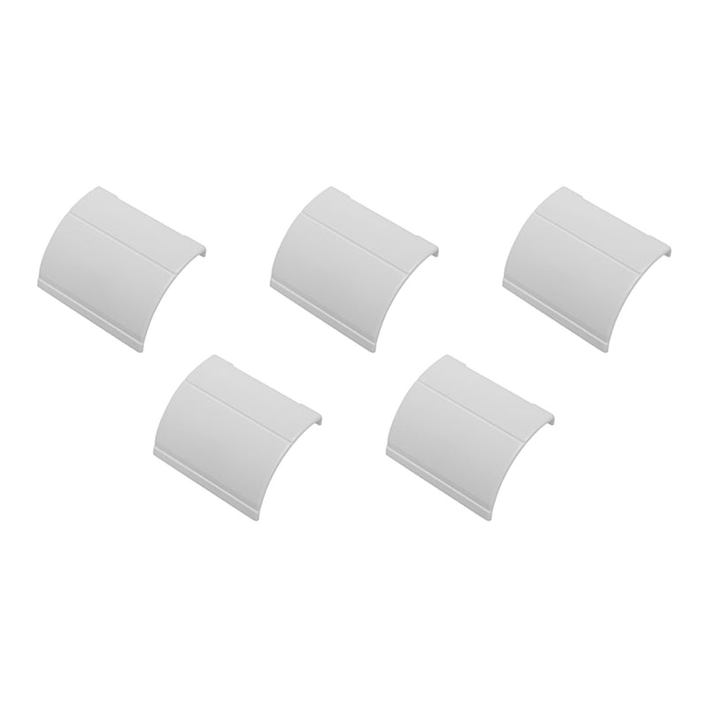 D-Line US/FLCO22QSW-5PK 5-Pack 1/4 Round Cable Inlet/Outlet Cable Raceway Accessory - White
