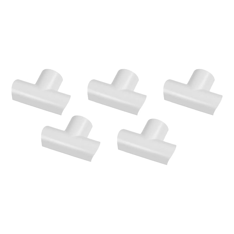 D-Line US/FLET2010W-5PK 5-Pack Equal Tee Cable Raceway Accessory - White