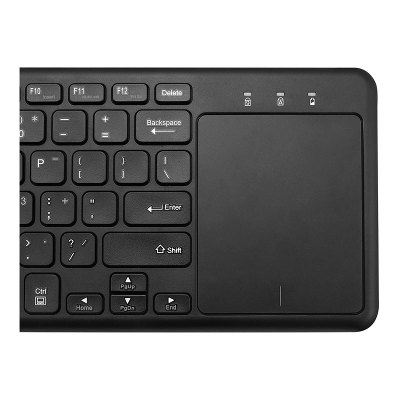Adesso WKB-4050UB Ultra-Slim Wireless Keyboard with Built-in Touchpad - Black