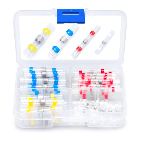 Wirefy Wirefy 50-Piece Color Coded Adhesive Solder Seal Wire Connectors Kit Default Title
