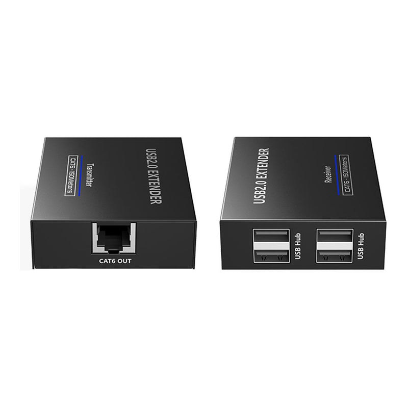 Rocstor Y10G004-B1 4-Port USB 2.0 Over CAT5/6/6a Bus Powered Extender – Up to 492ft