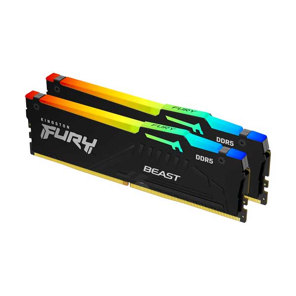 Kingston FURY Beast DDR5 RGB メモリ 32GB Kingston FURY Beast RGB 32GB (2x16GB) DDR5 Memory Kit