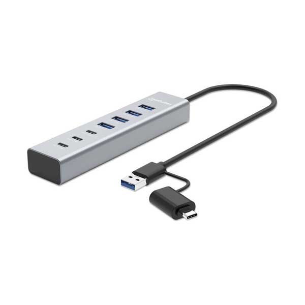 Manhattan 7-Port USB 3.0 Type-C / Type-A Combo Hub 3+4