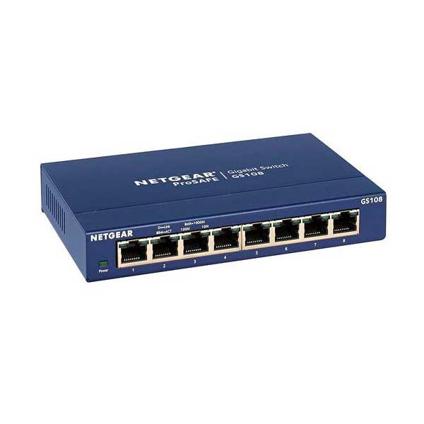 ルーター・ネットワーク機器 NETGEAR GS108LP Netgear 8-Port Gigabit Ethernet PoE+ Unmanaged GS108LP-100NAS