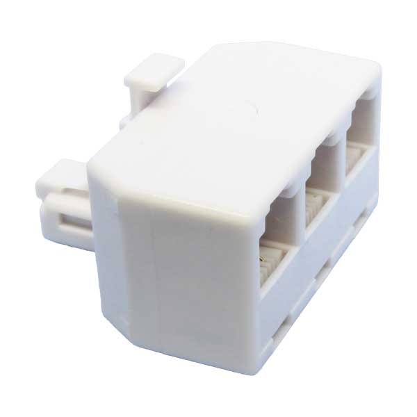 Philmore Modular Telephone 3-Way Jack | 4-Conductor Splitter