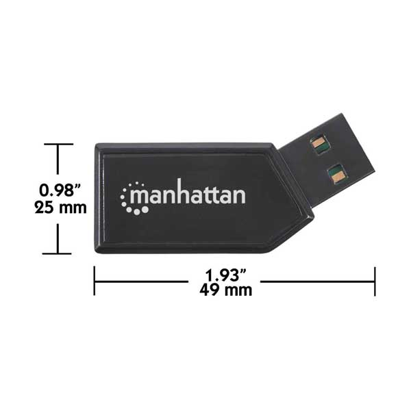 Manhattan 101677 24-in-1 Mini Hi-Speed USB 2 Multi-Card Reader and Writer