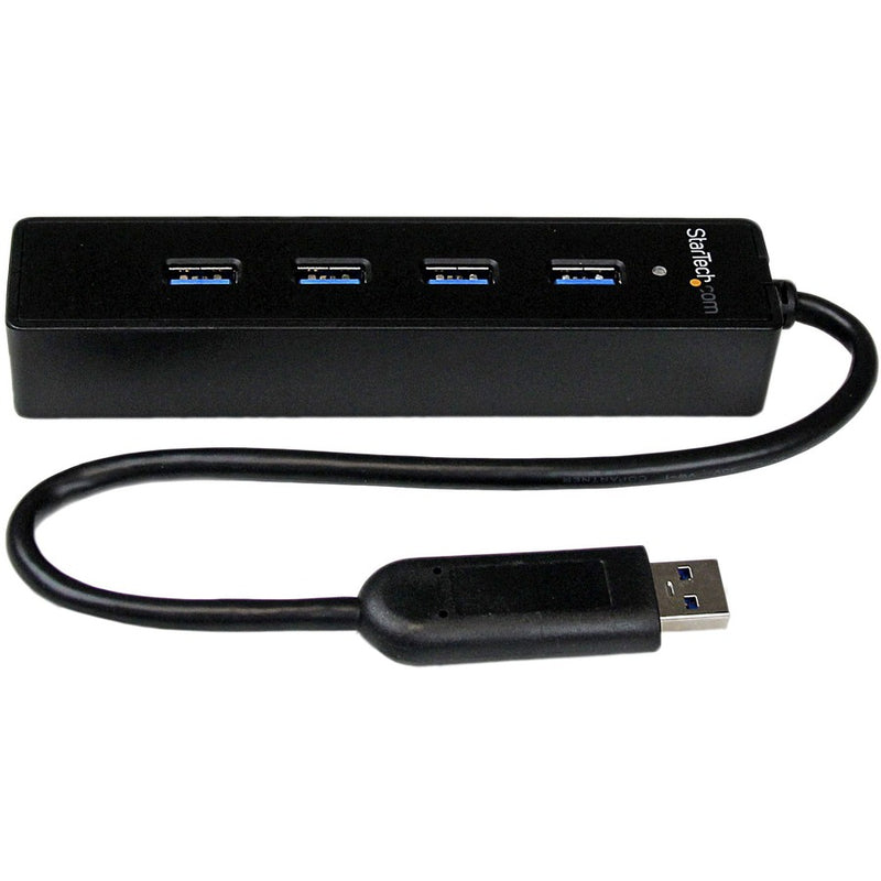 StarTech ST4300PBU3 4-Port Portable SuperSpeed USB 3.0 Hub with Built-in Cable