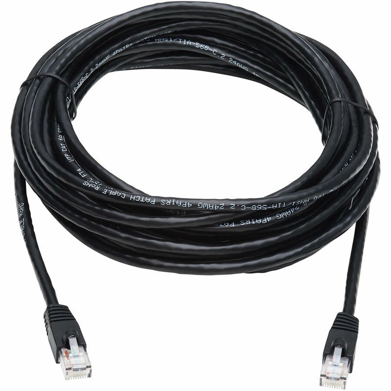 Tripp Lite Augmented Cat6 Cat6a Snagless 10G Patch Cable RJ45 Black 25ft