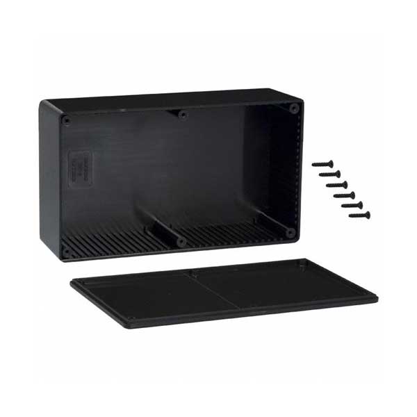 Black Multi-Purpose Plastic Box, 7.5" x 4.3" x 2.2"