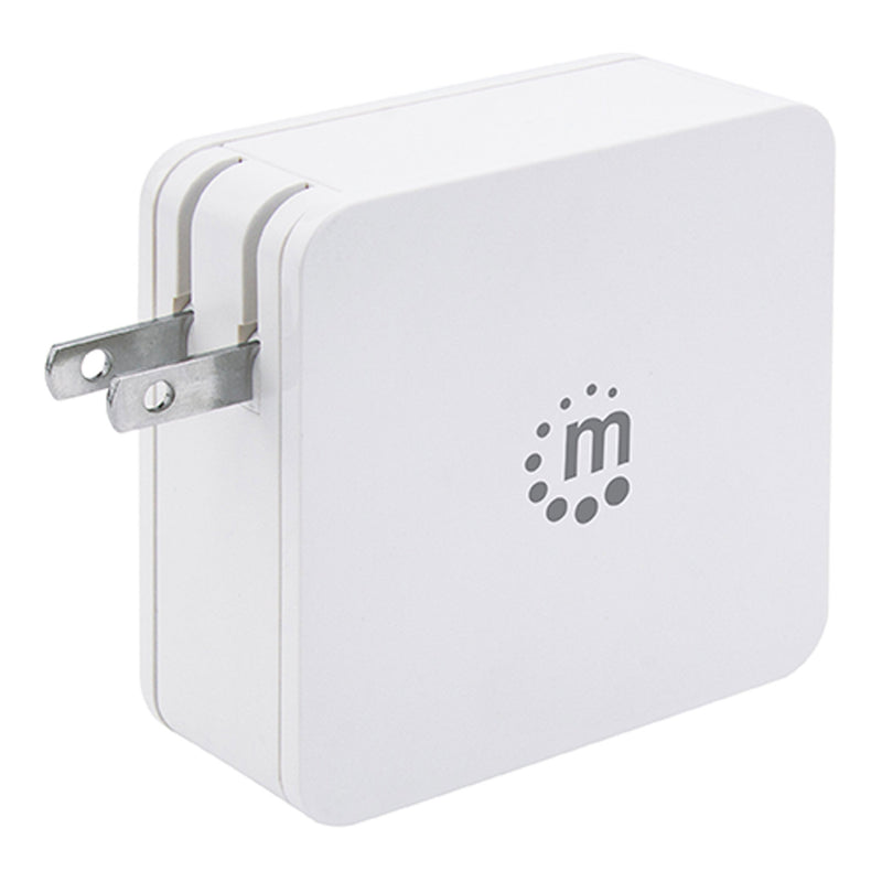 Manhattan 180221 60W 2.4A 2-Port USB-C & USB-A Power Delivery Wall Charger