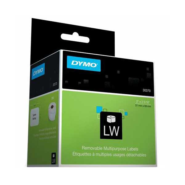 Dymo LW 2" x 2-5/16" Removable White Multipurpose Labels