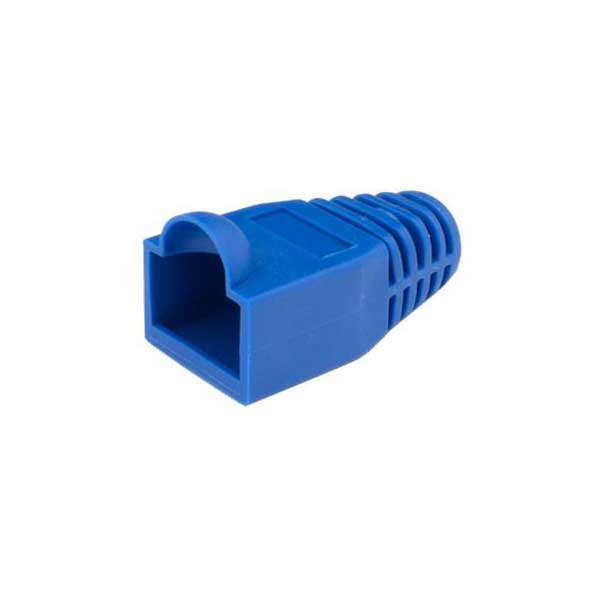 Pan Pacific Blue Boot for RJ45 Plug for Cat 6, 6.0MM ID