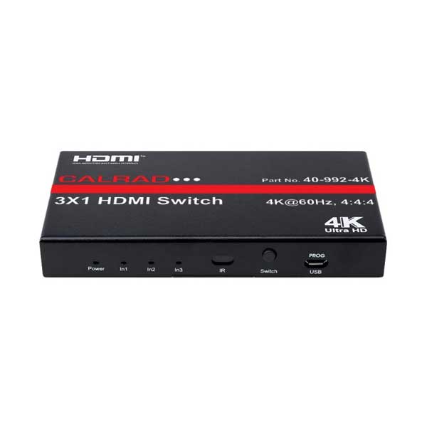 Calrad 40-992-4K 3x1 4K IR-Manual HDMI Switcher