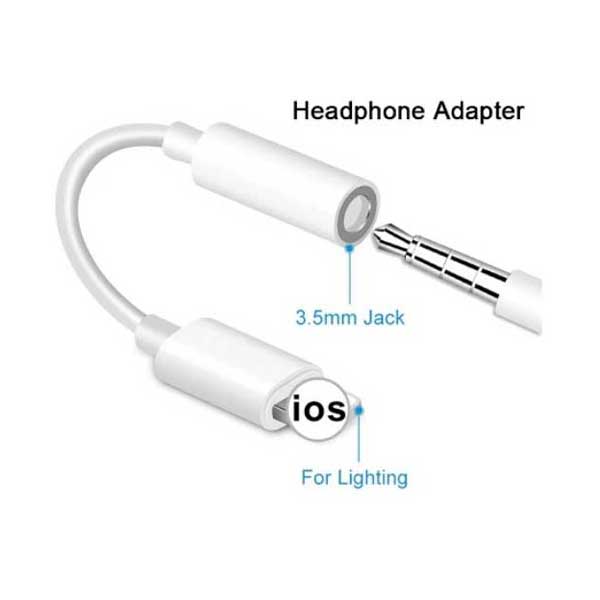 Calrad 42-222 Lightning to 3.5mm Headphone for iPhone with Music Control & Calling Functions Supported