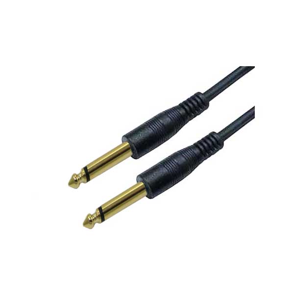 Philmore 44-348 12ft Gold Plated 1/4” Mono Male to 1/4” Mono Male Plug Shielded Audio Cable