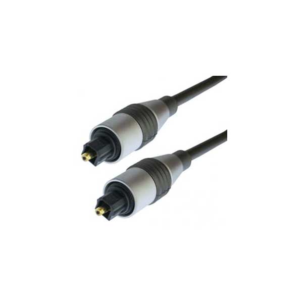 Calrad 5mm Spring Loaded Fiber Optic Toslink to Toslink Cable - 2 Meters