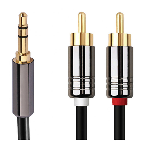 Calrad Calrad 55-899HG-6 6ft 3.5mm Plug to Dual RCA Plugs High Grade Gold Plated Stereo Y Cable Default Title
