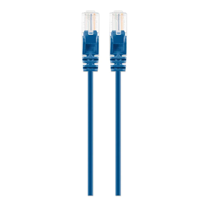 Intellinet 742160 7ft Blue Cat6 UTP Slim Network Patch Cable
