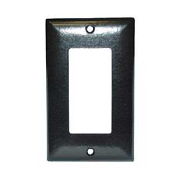 Designer Style 1 Gang Wall Plate Cover - Black