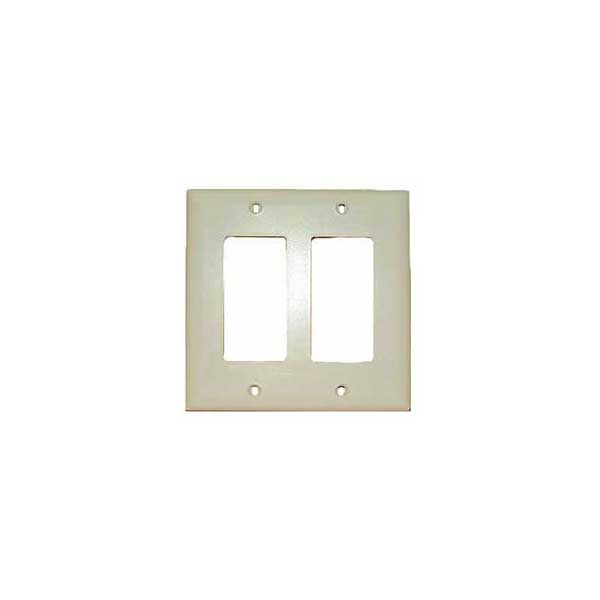 Designer Style 2 Gang Wall Plate Cover - Ivory