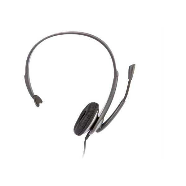 Cyber Acoustics AC-104 Universal Mono Headset with Boom Mic and Single Plug with Y-Adapter