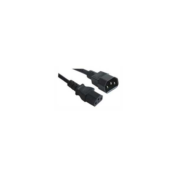 Black 18/3 SJT Replacement Power Cord - 1 Meter