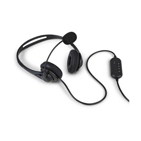Aluratek AWHU01FJ Wired USB Stereo Headset with Noise Reducing Boom Mic and In-Line Controls