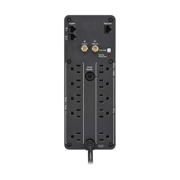 APC BR1350MS 10-Outlet 1350VA LCD Back UPS PRO with Dual-Port USB Charger and SineWave