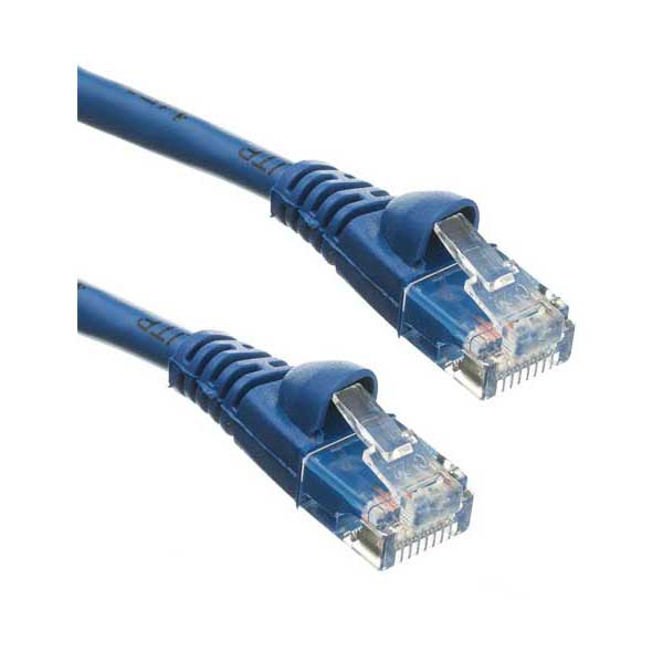SR Components C6PCBL.5 6in Blue Cat 6 Molded Patch Cable with Boot