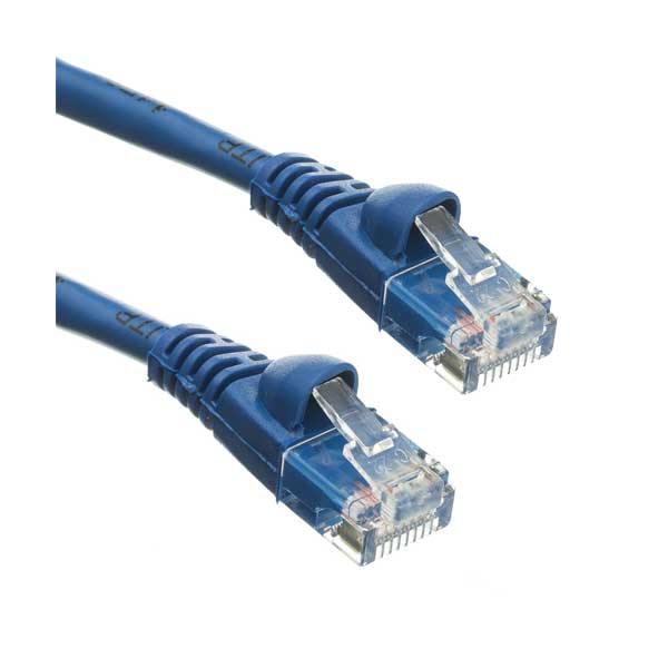 SR Components C6PCBL16 1ft Blue Cat6 Molded Patch Cable with Boot 6-Pack