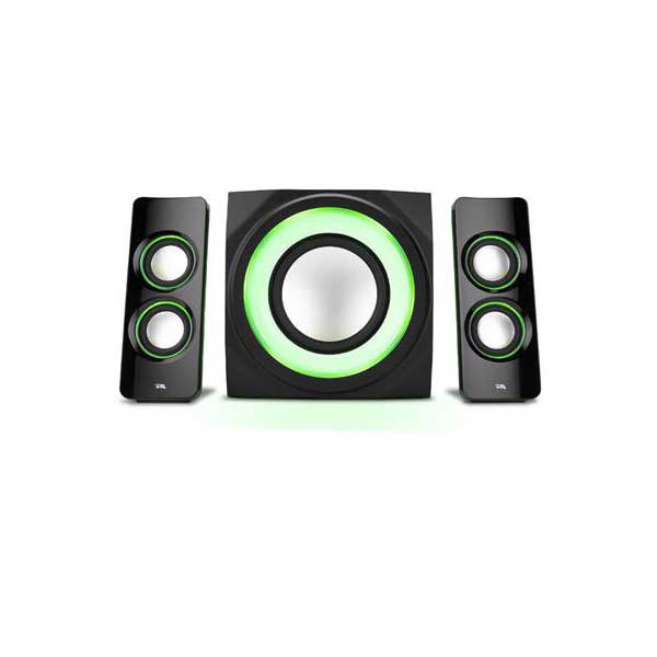Cyber Acoustics Cyber Acoustics CA-3712BT Bluetooth Curve 2.1 Speaker System with LED Lighting Effects Default Title
