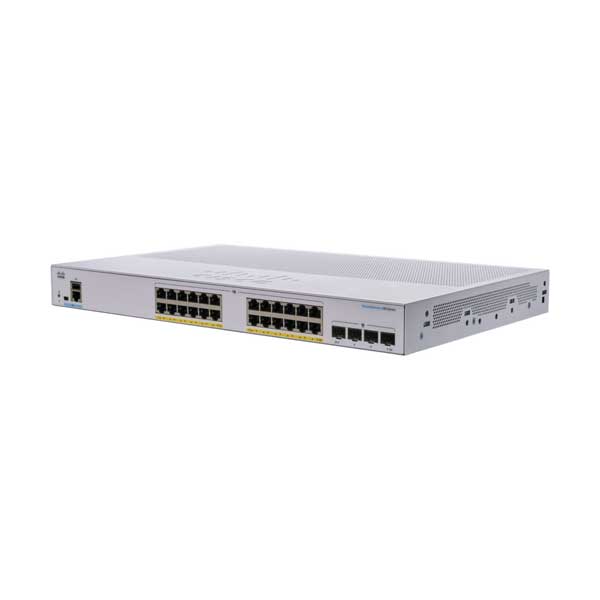 Cisco CBS250-24P-4G-NA 24-Port 195W Gigabit PoE+ Smart Switch with 4-Port Gigabit SFP